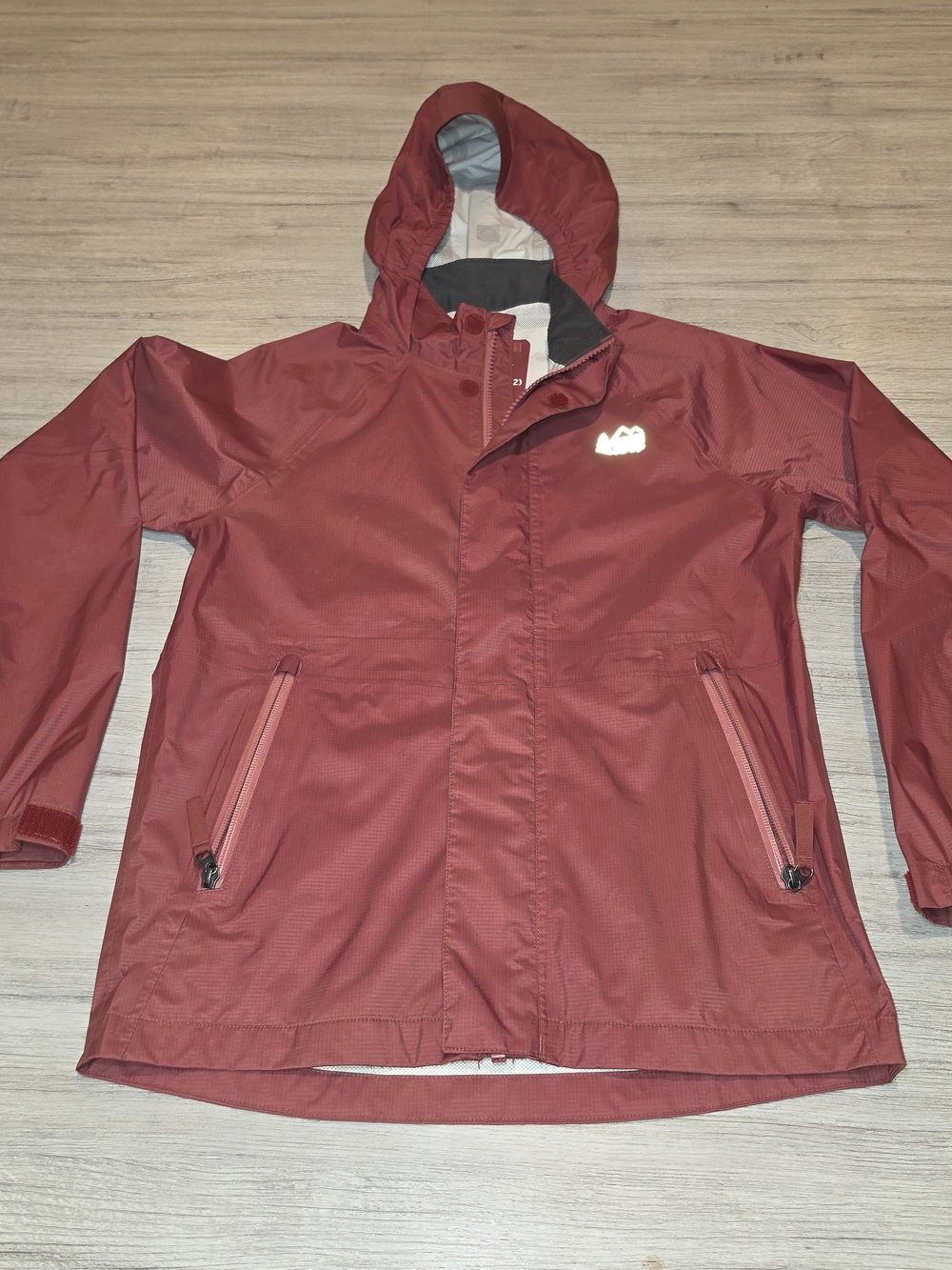 REI CO-OP Rain Jacket Youth Burgundy Size Medium (10-12)
